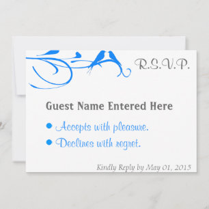 Wedding Set - Flourish - Blue Bird Invitation