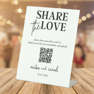 Wedding Share The Love Photo Share QR Code Pedesta Pedestal Sign