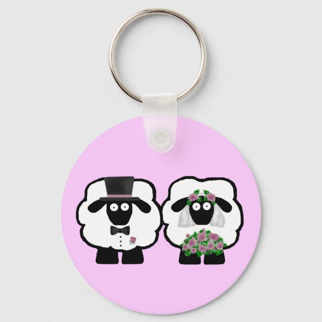Wedding Sheep Keychain (Front)