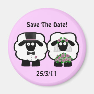 Wedding Sheep Save The Date Magnet