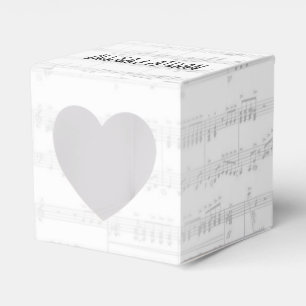 Wedding Sheet Music with Text Favour Box