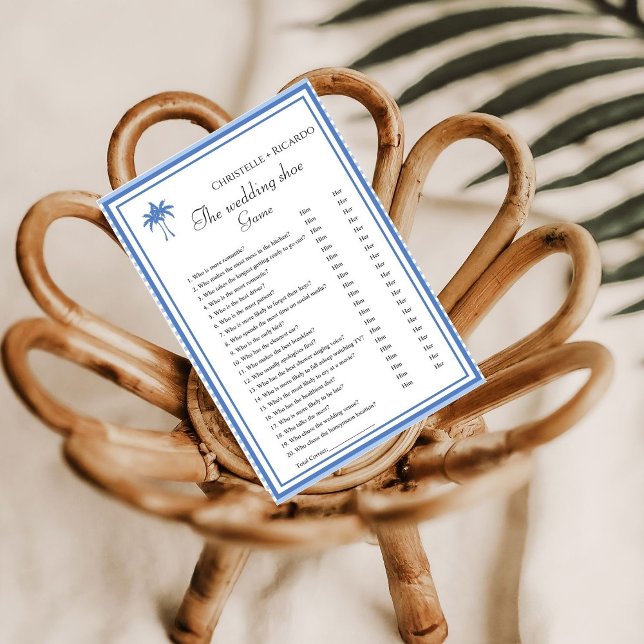  Wedding shoe game bachelorette party game Card (Creator Uploaded)