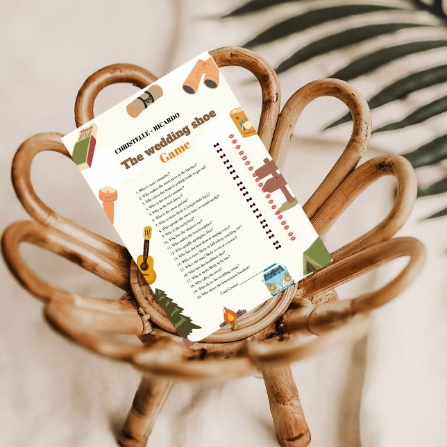 Wedding shoe game bachelorette party game Card (Creator Uploaded)