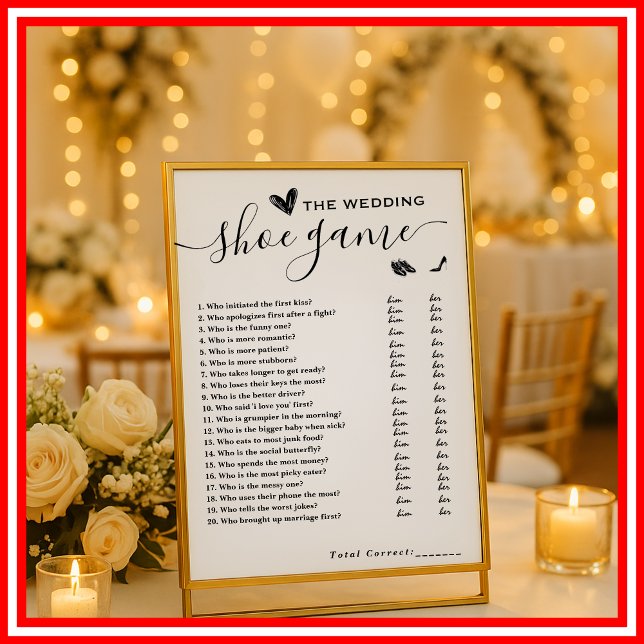 Wedding Shoe Game Bridal Shoe Game Couple Shower (Creator Uploaded)