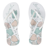 WEDDING SHOES | Modern Seashells Coral Teal