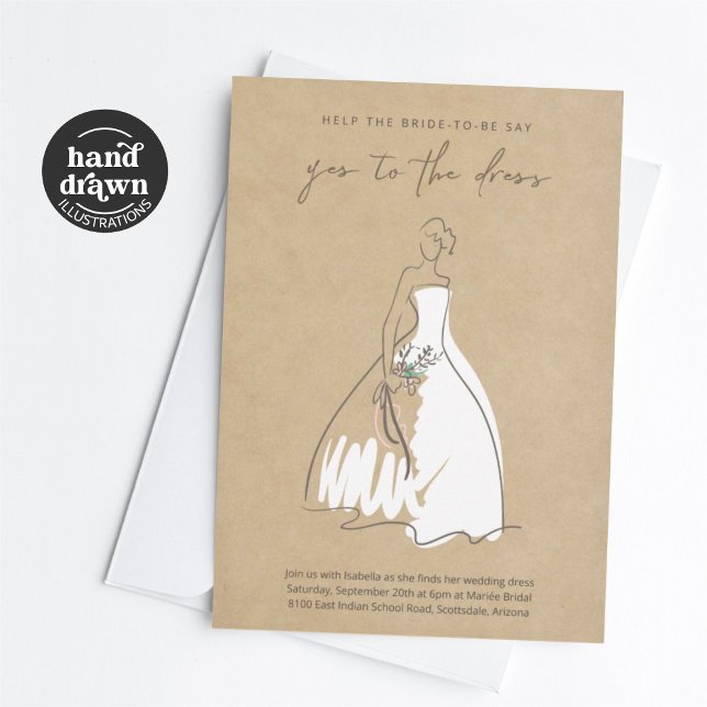 Wedding Shopping Say Yes to the Dress Invitation (Creator Uploaded)