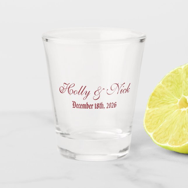 Wedding Shot Glass (Front)