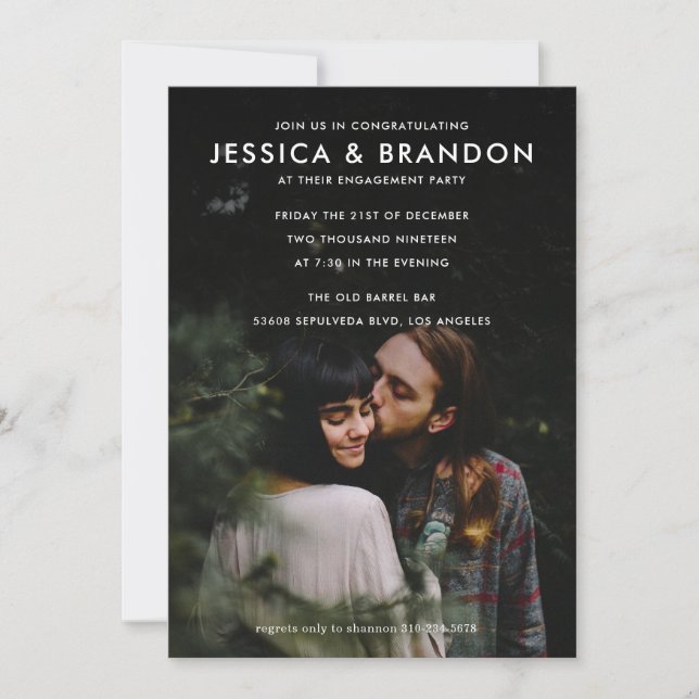 Wedding Shower | Couples Engagement Photo Invitation (Front)