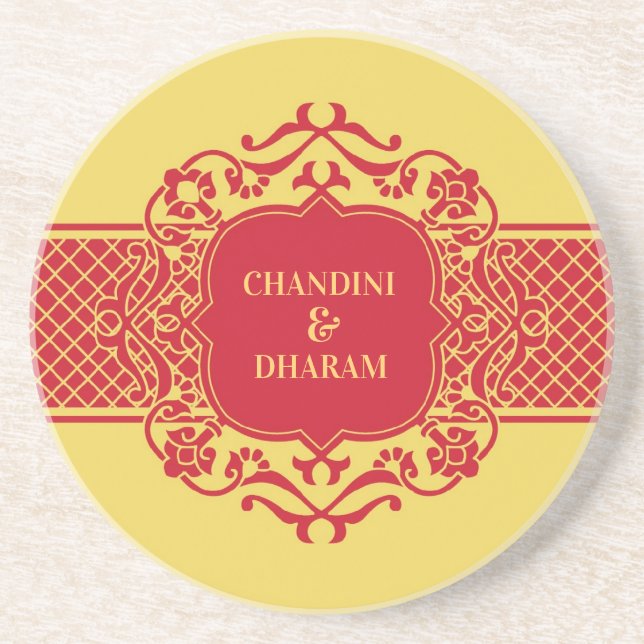 Wedding Shower Indian Coasters (Front)