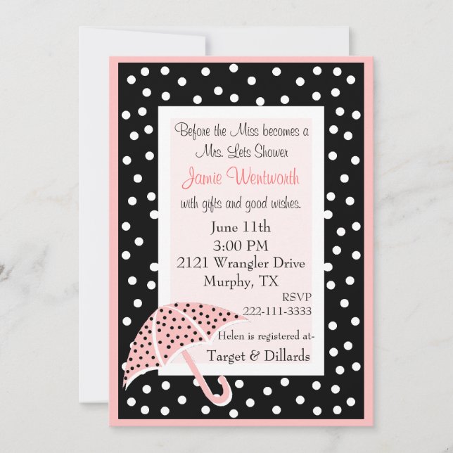 Wedding Shower Invitation (Front)