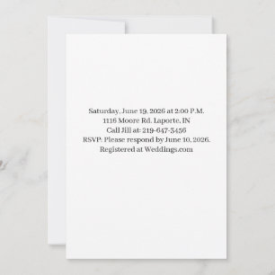 Wedding Shower Invitation Elegant Black and Gold