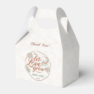 Wedding Shower Succulent Plant Let Love Grow Cute Favour Box