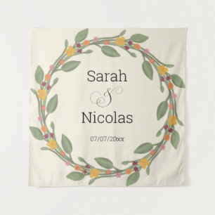 Wedding shower wall poster personalised tapestry