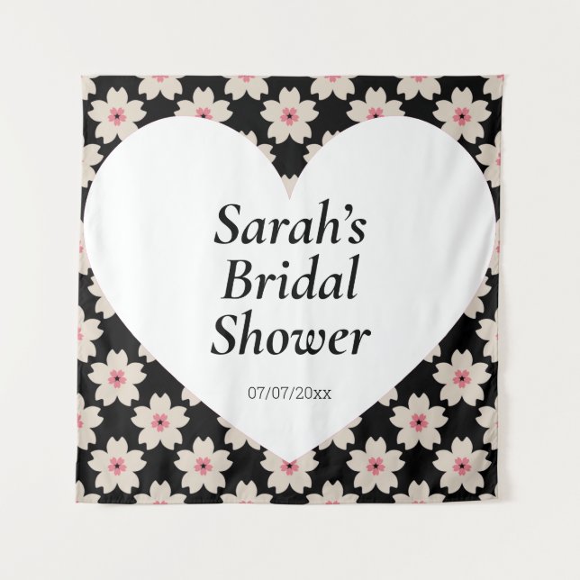 Wedding shower wall poster personalized tapestry (Front)