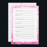 Wedding Shower Wishes Pink Glitter Lights Advice Card<br><div class="desc">Pink Glitter Lights Wishes For Bride And Groom / Newlywed Advice Cards / Bridal Shower Advice Cards / Wedding Advice Cards / Wedding Wishes Cards - perfect for bridal showers and elegant weddings.</div>