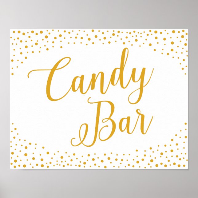 Wedding Sign – Candy Bar Confetti Wedding Sign (Front)