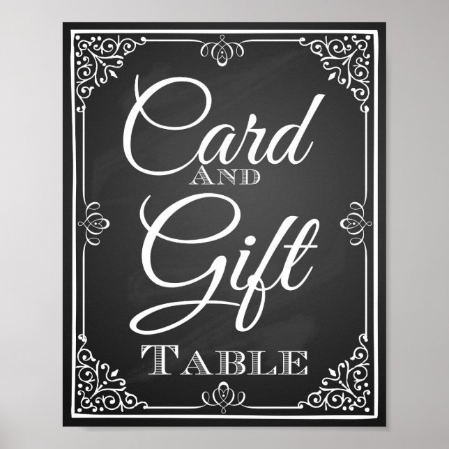 Wedding sign card and gift table chalkboard (Front)