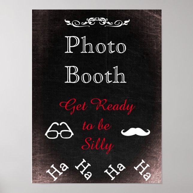 Wedding Sign for Photo Booth, chalkboard style (Front)