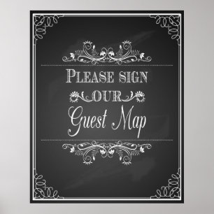 "wedding sign for "Please sign our Guest Map
