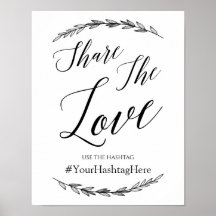 Wedding Sign – Hashtag Laurel Wedding Sign