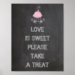 Wedding sign - love is sweet please take a treat