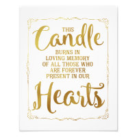 wedding sign, loving memory wedding, gold