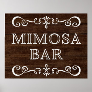 Wedding Sign – Mimosa Bar Rustic Wedding Sign