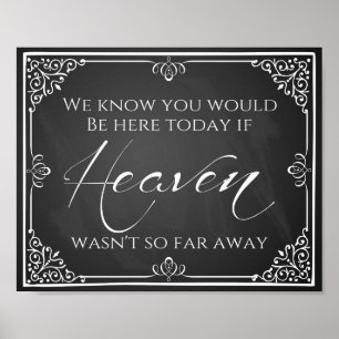 Wedding sign missing loved ones heaven