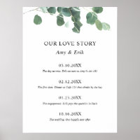 Wedding Sign Our Love Story Timeline Special Dates