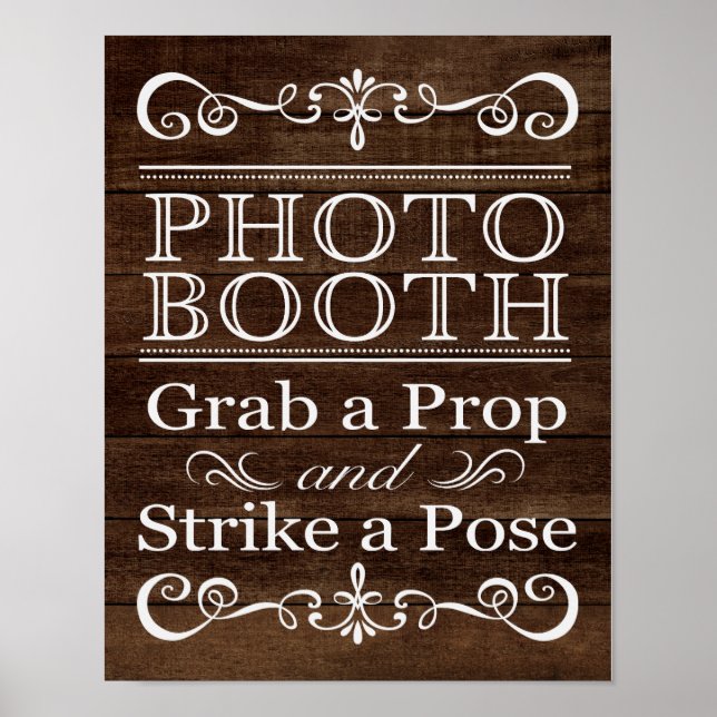 Wedding Sign – Photo Booth Rustic Wedding Sign (Front)