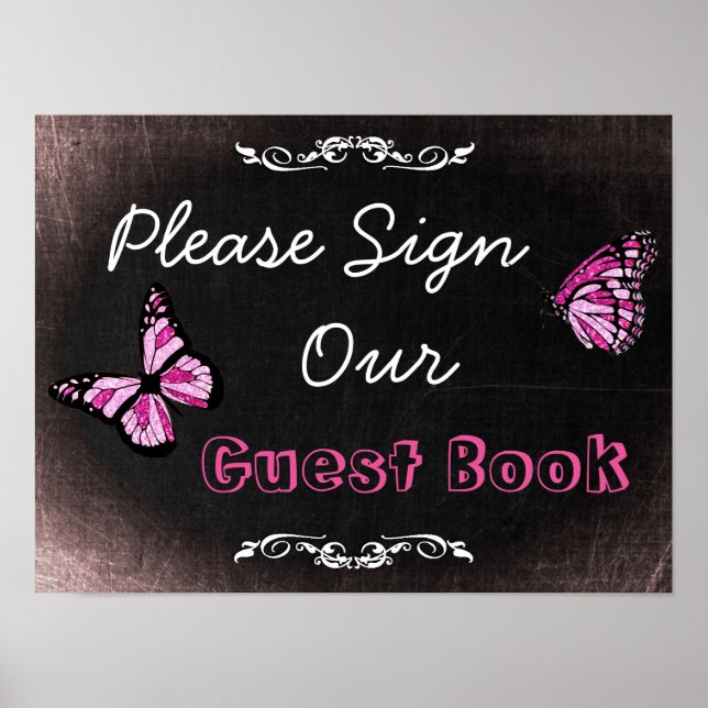 Wedding Sign, Please Sign our Guestbook (Front)