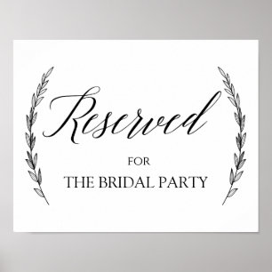 Wedding Sign – Reserved Table Laurel Wedding Sign