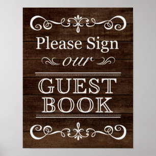 Wedding Sign – Sign Our Guestbook Rustic Wedding