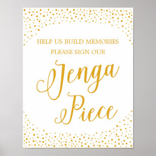 Wedding Sign – Sign Our Jenga Piece Confetti Sign