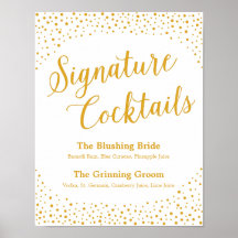 Wedding Sign – Signature Cocktail Confetti Sign
