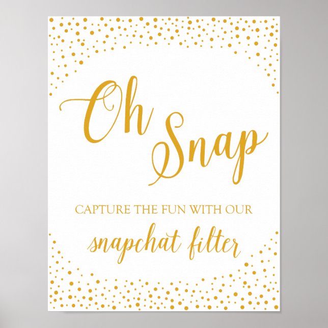 Wedding Sign – Snapchat Confetti Wedding Sign (Front)
