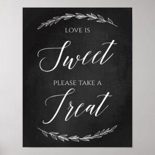 Wedding Sign – Take A Treat Chalkboard Sign