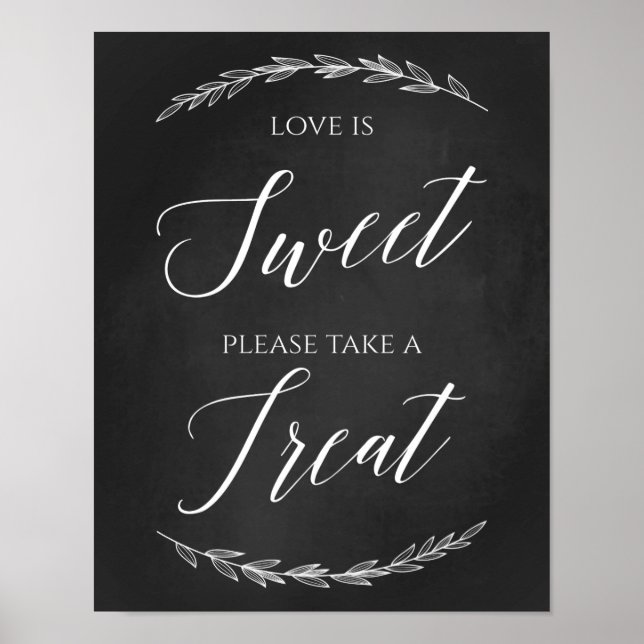 Wedding Sign – Take A Treat Chalkboard Sign (Front)