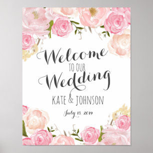 Wedding sign, welcome, shower , poster, banner poster
