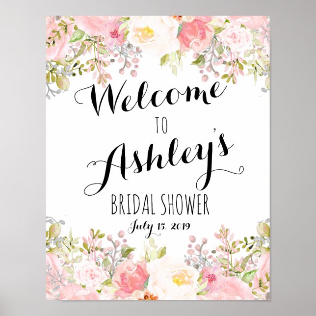 Wedding sign, welcome,  shower , poster, banner poster (Front)