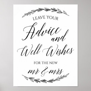 Wedding Sign – Well Wishes Laurel Wedding Sign