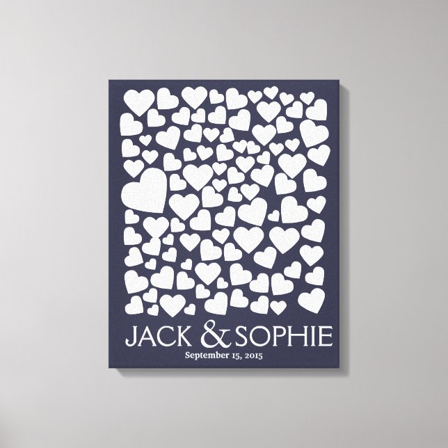 wedding signature guest book heart choose colour (Front)