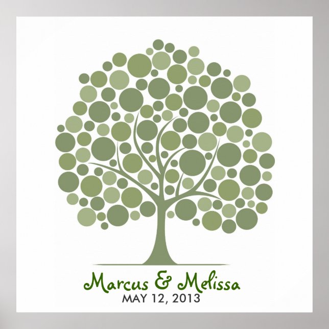 Wedding Signature Tree – Circles Poster (Front)