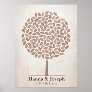 Wedding Signature Tree – Rustic Fall Poster
