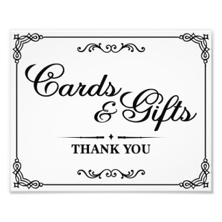 Wedding signs - Black & White - Cards & Gifts -