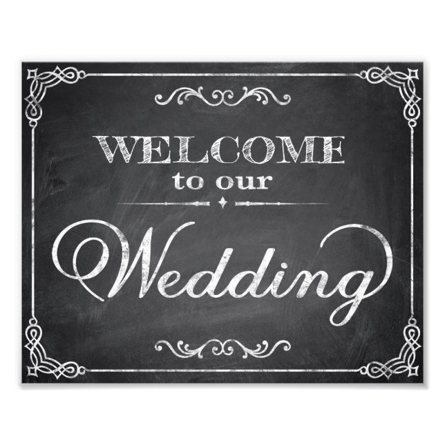 Wedding signs chalkboard welcome (Front)