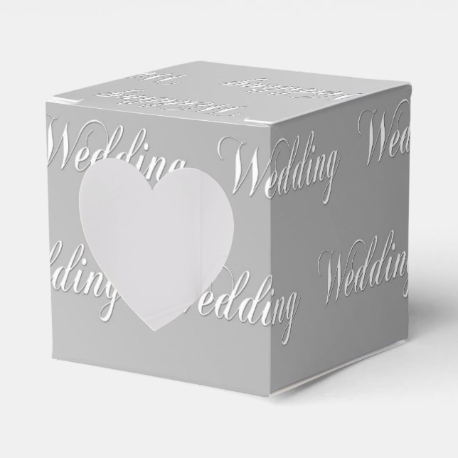 Wedding (silver) favour box (Front Side)