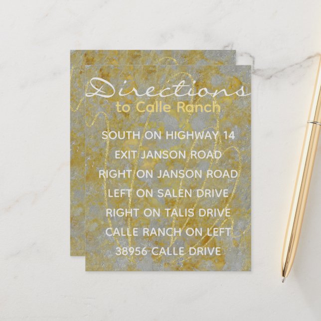 Wedding Silver Lining Enclosure Card (Front/Back In Situ)