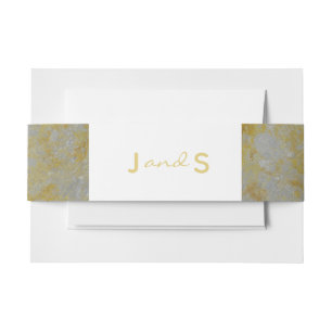 Wedding Silver Lining Invitation Belly Band