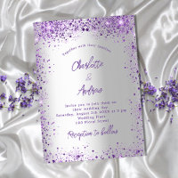 Wedding silver violet purple sparkles luxury